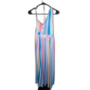 ChicMe One-Shoulder Pastel Maxi Dress – Size S